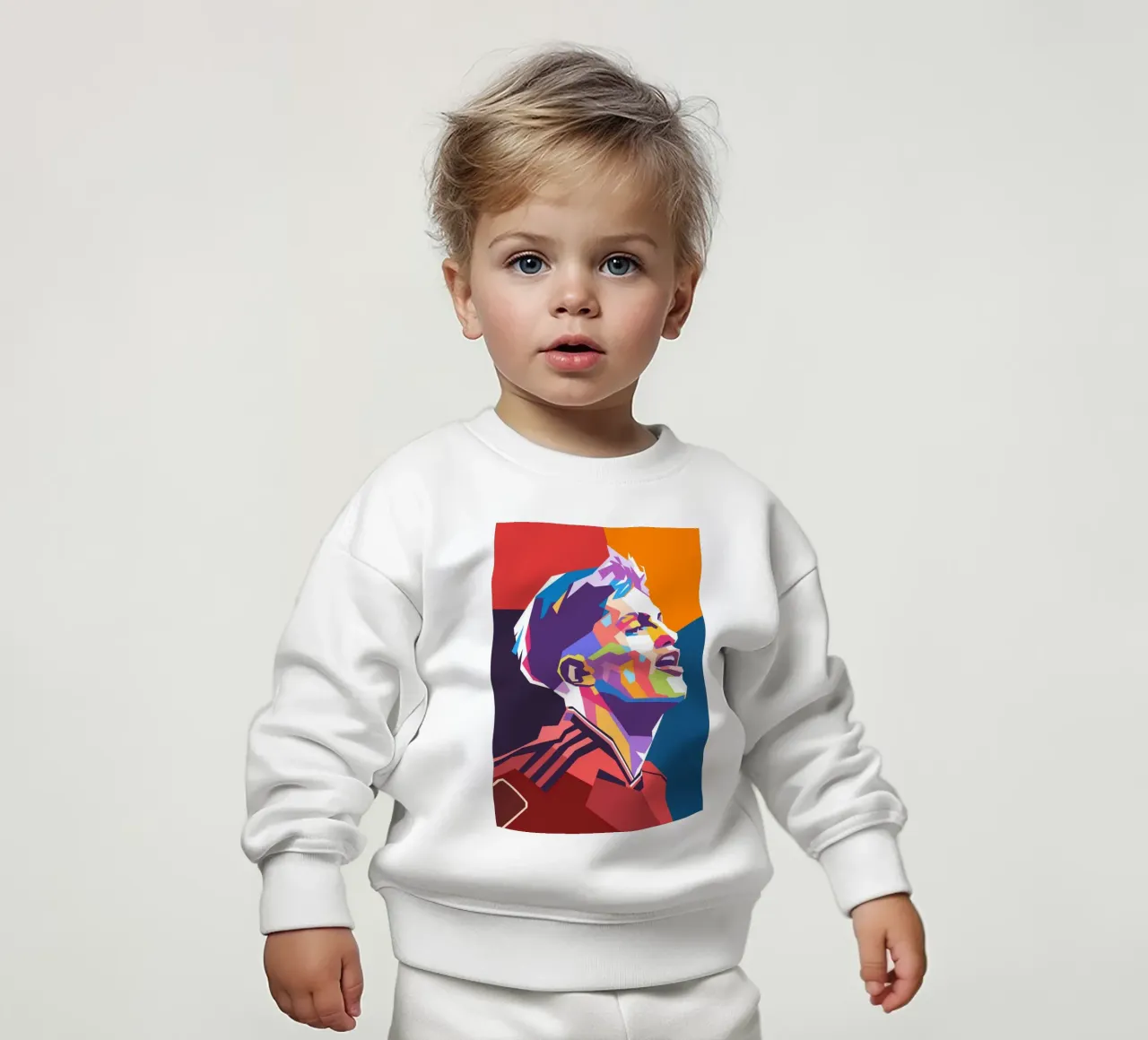 Alejandro Garnacho arte pop felpa neonato da Hantamrata