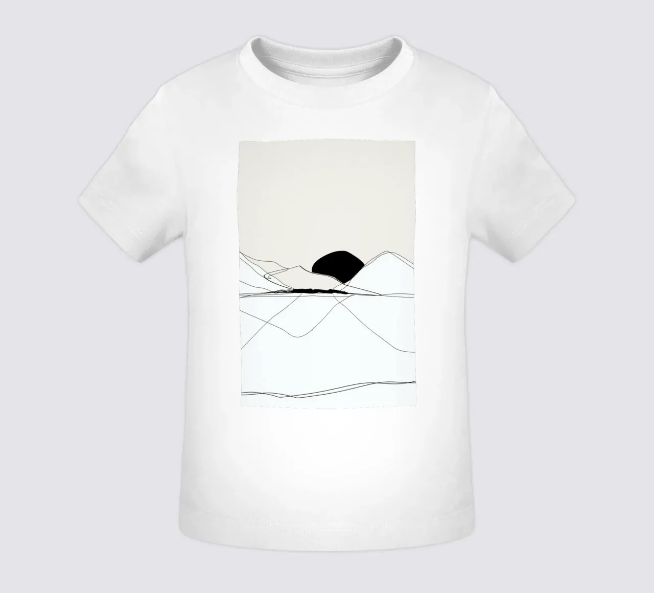 Mountain Line art Baby T-Shirt von XOXO Arte
