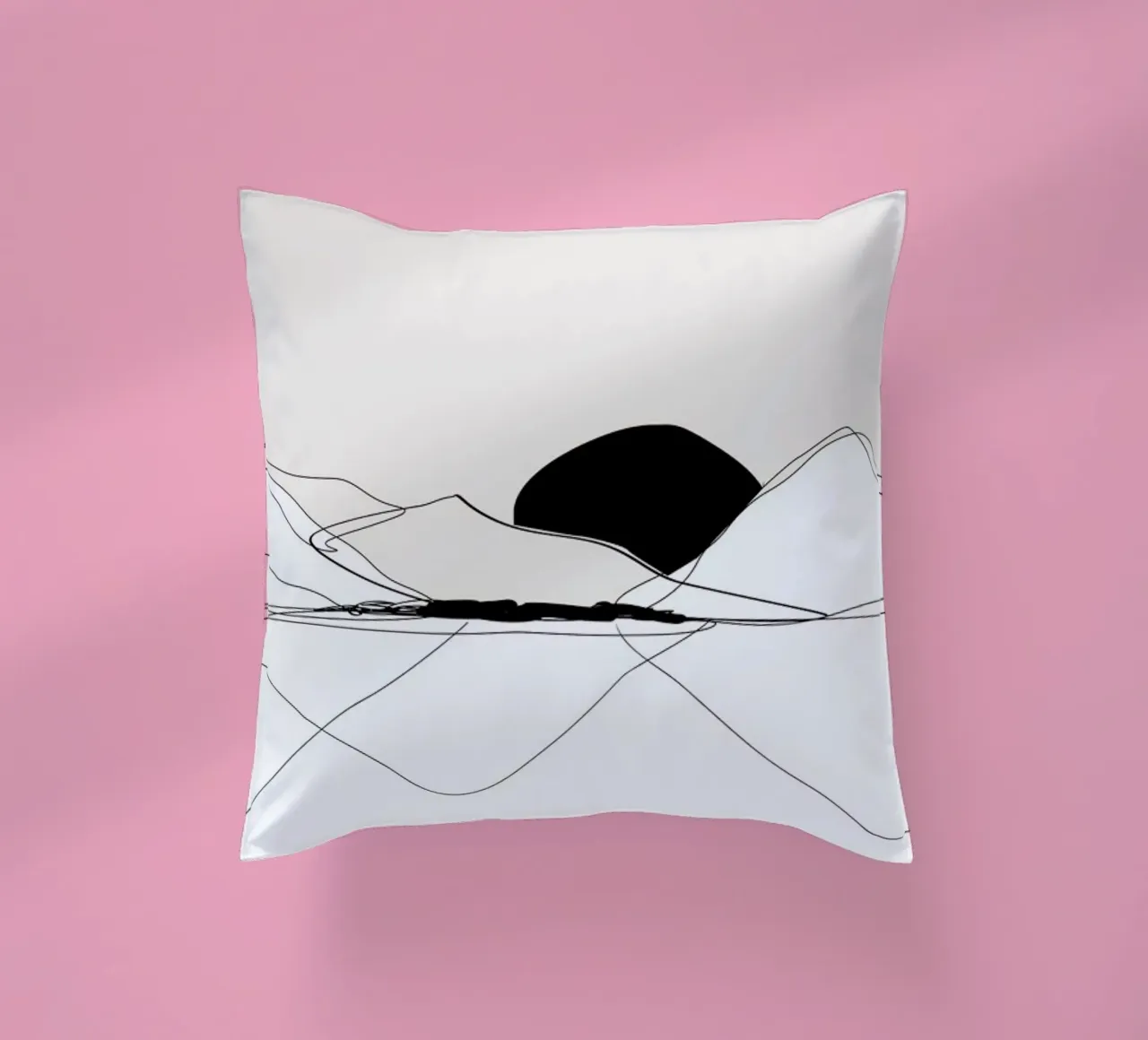 Mountain Line art cuscino da XOXO Arte