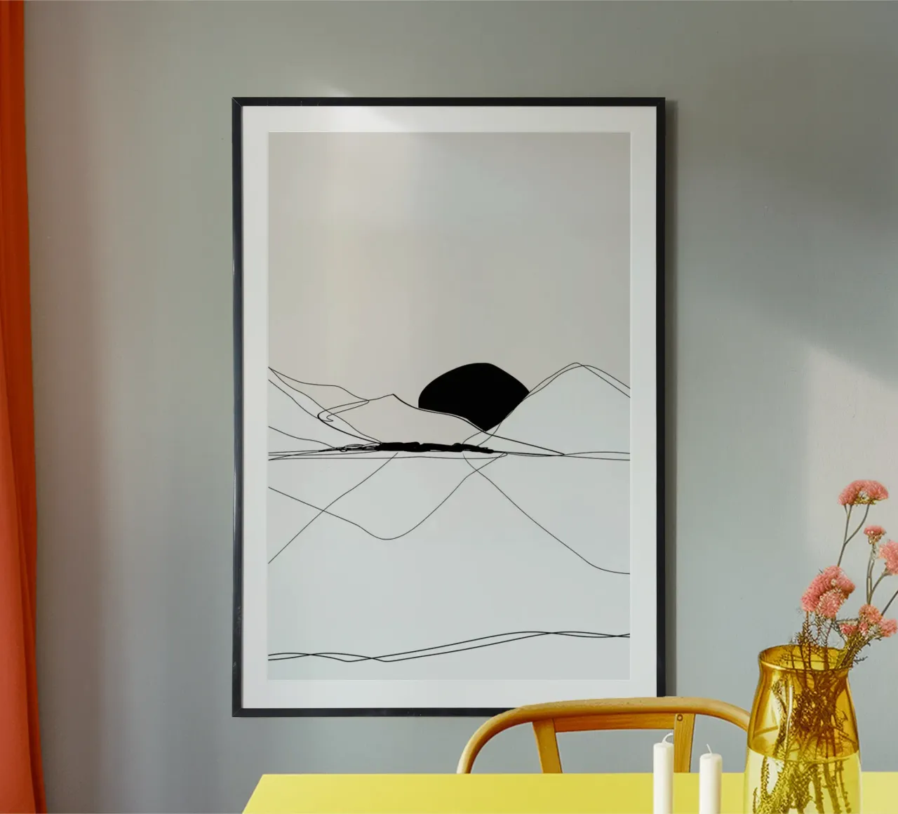 Mountain Line art Poster von XOXO Arte
