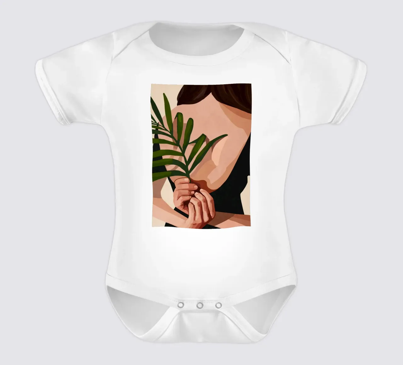 Little Leaf Behind my Back body neonato maniche corte da cityart