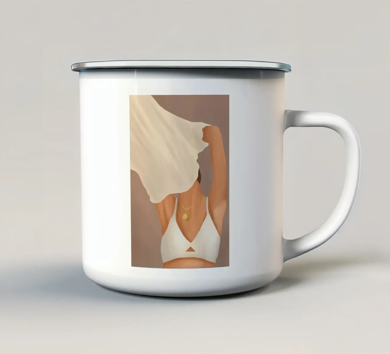 Lets go to the Beach enamel mug by cityart