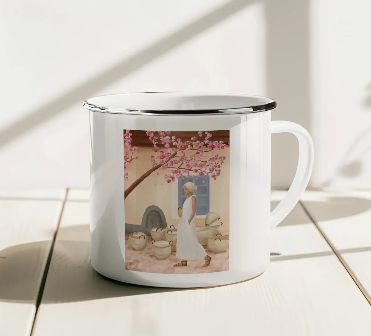 Cherry Blossom tazza in smalto da cityart
