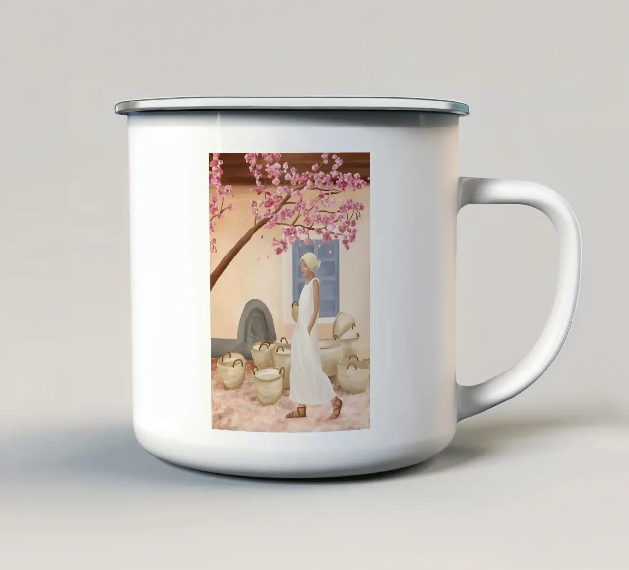 Cherry Blossom tazza in smalto da cityart