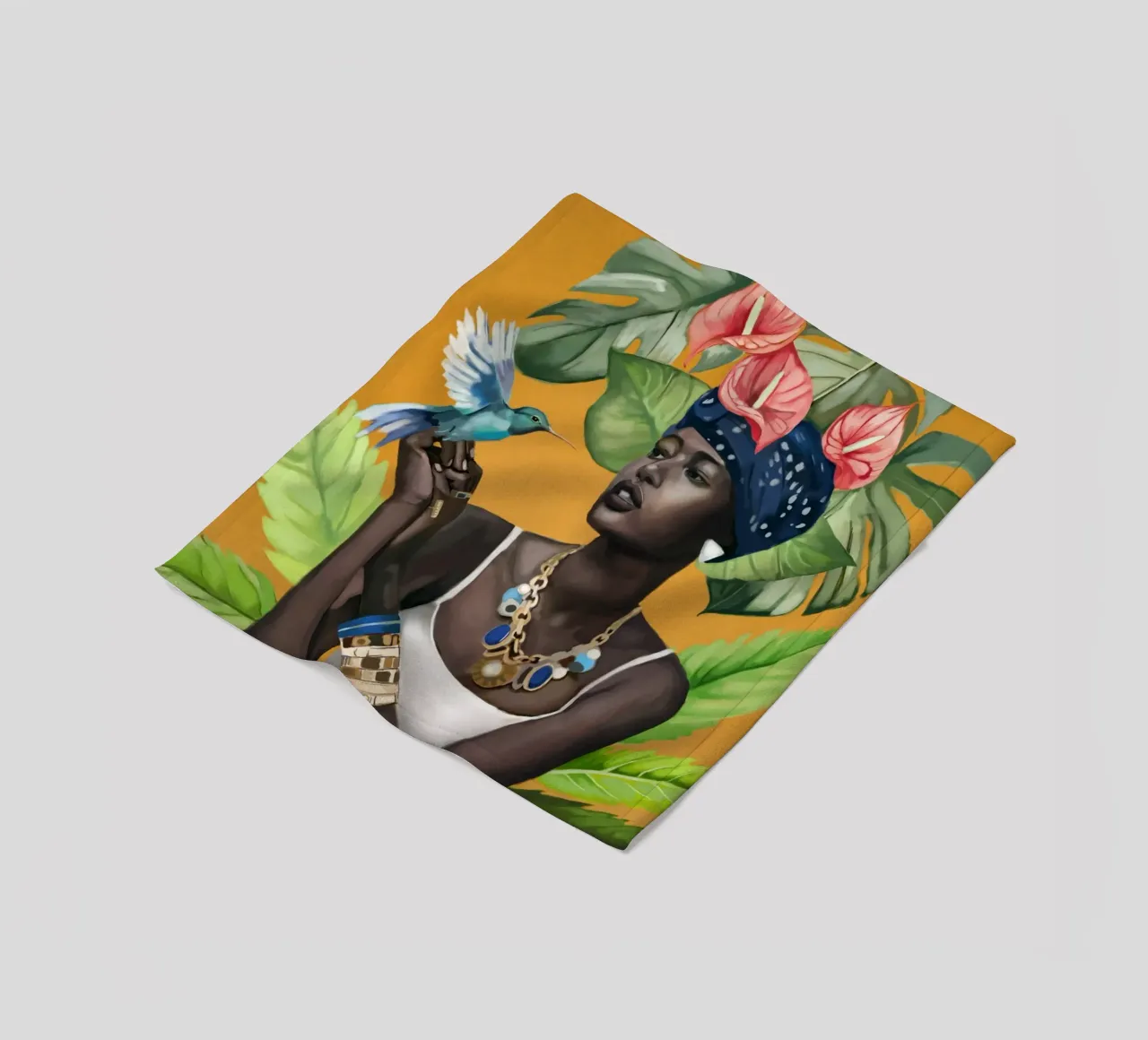 Tropic Breeze fleece blanket by Nadjaa