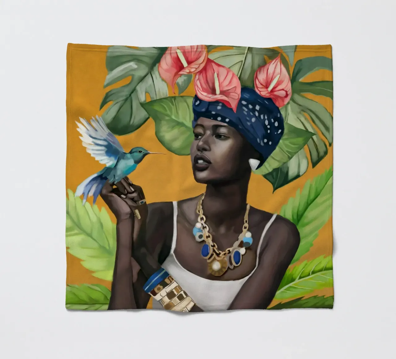 Tropic Breeze fleece blanket by Nadjaa