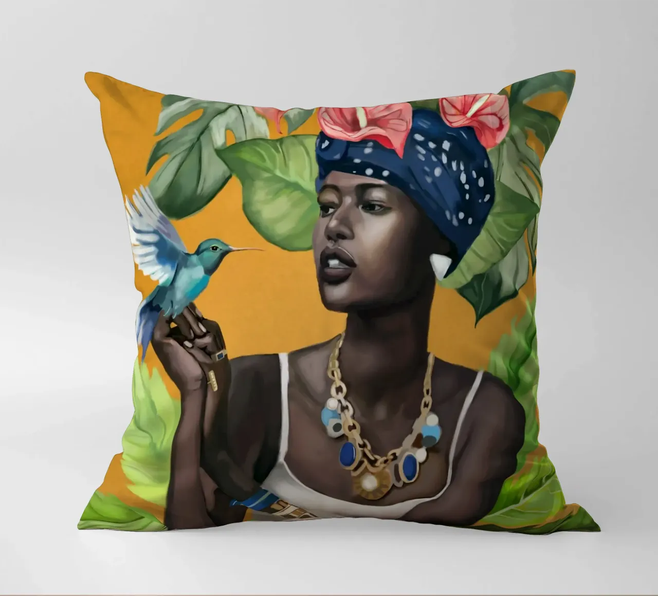 Tropic Breeze decorative cushion by Nadjaa