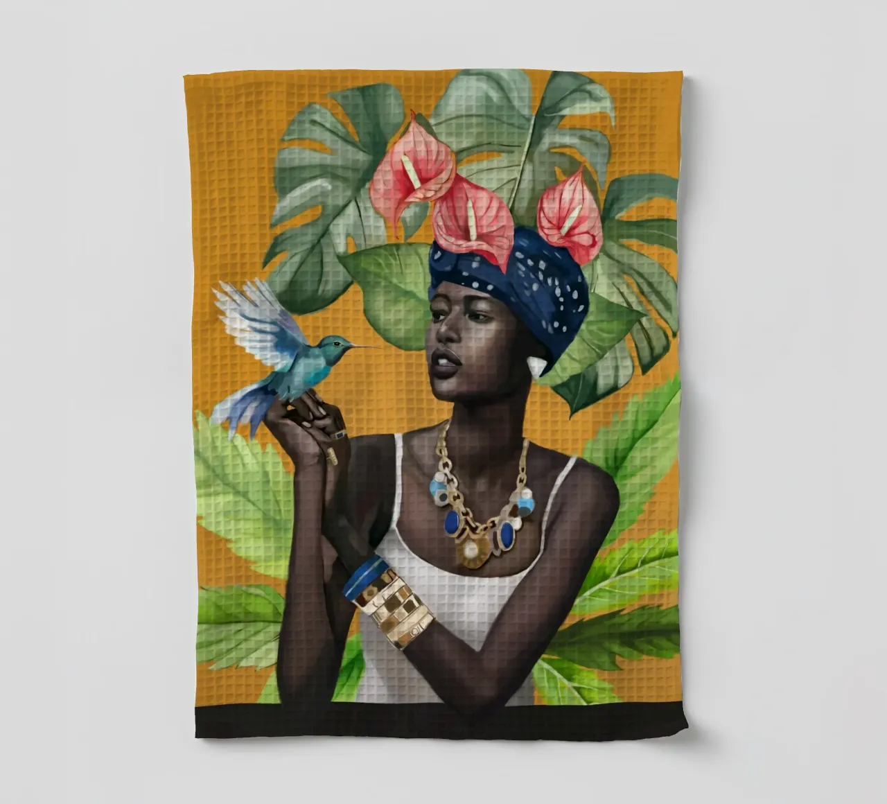 Tropic Breeze tea towel by Nadjaa