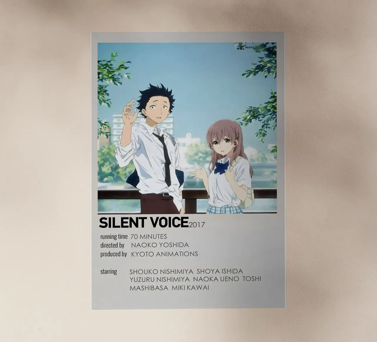 SILENT VOICE 2017 pellicola backlit da Totoya