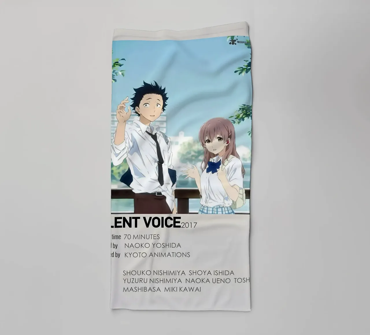 SILENT VOICE 2017 asciugamano da bagno da Totoya