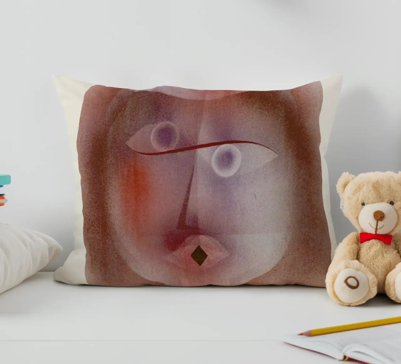 Klee - Mask with Flag cuscino da ARTOTHEK