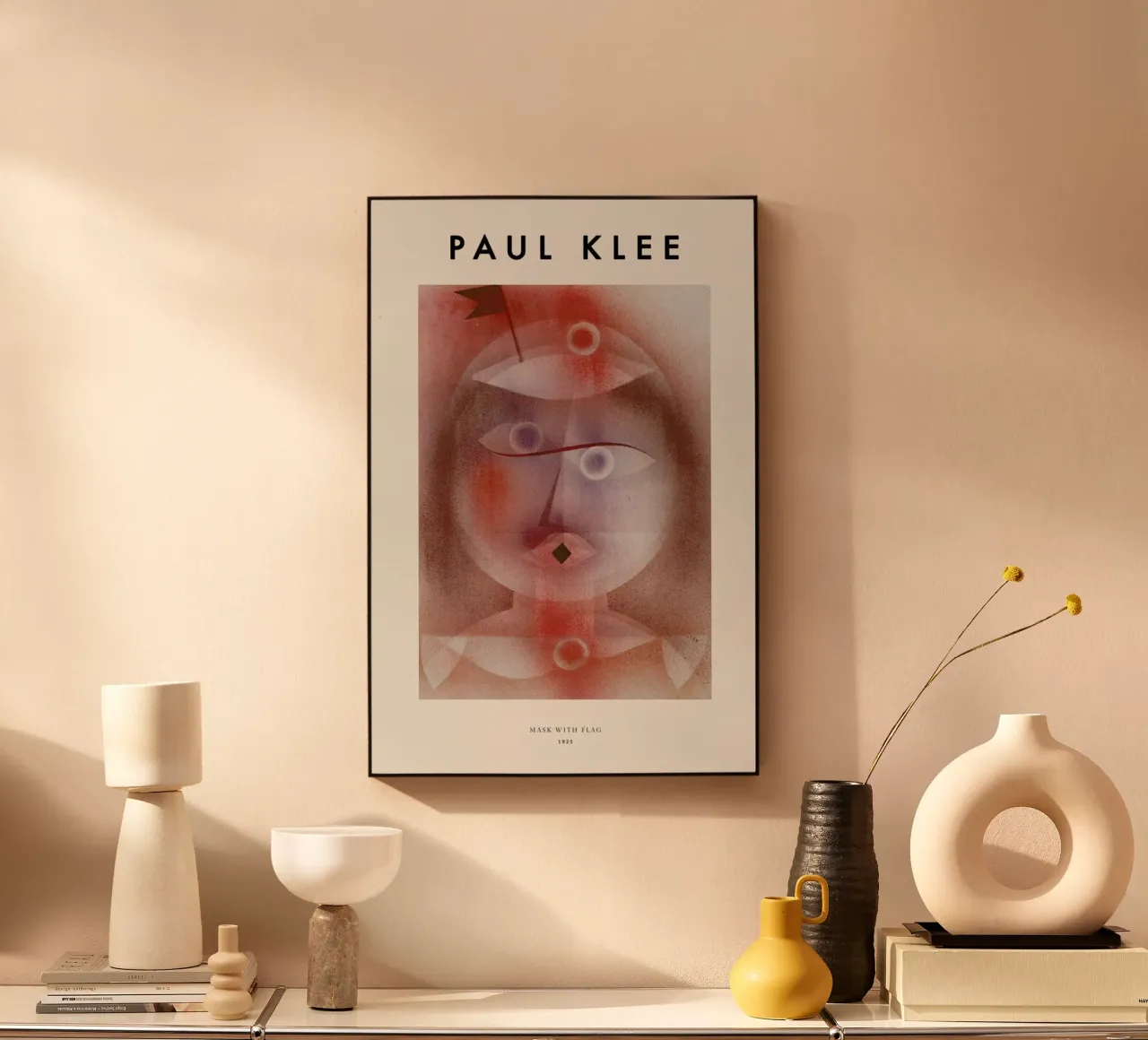 Klee - Mask with Flag alluminio dibond da ARTOTHEK