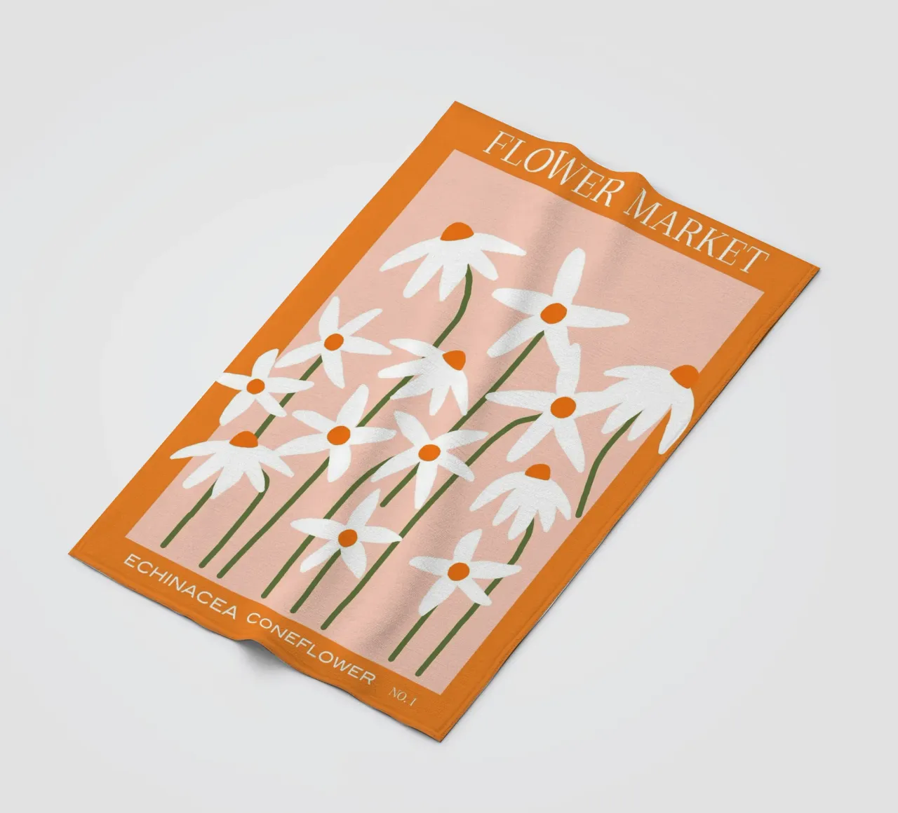 Flower Market - Echinacea #1 fleece blanket by Gale Switzer