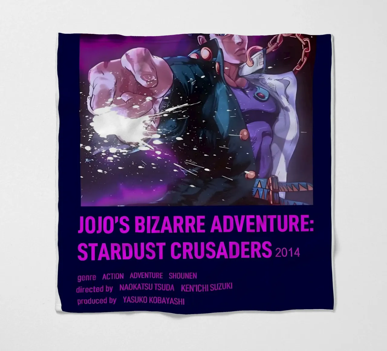 JOJO'S BIZARRE ADVENTURE STARDUST CRUSADERS 2014 coperta in pile da Totoya