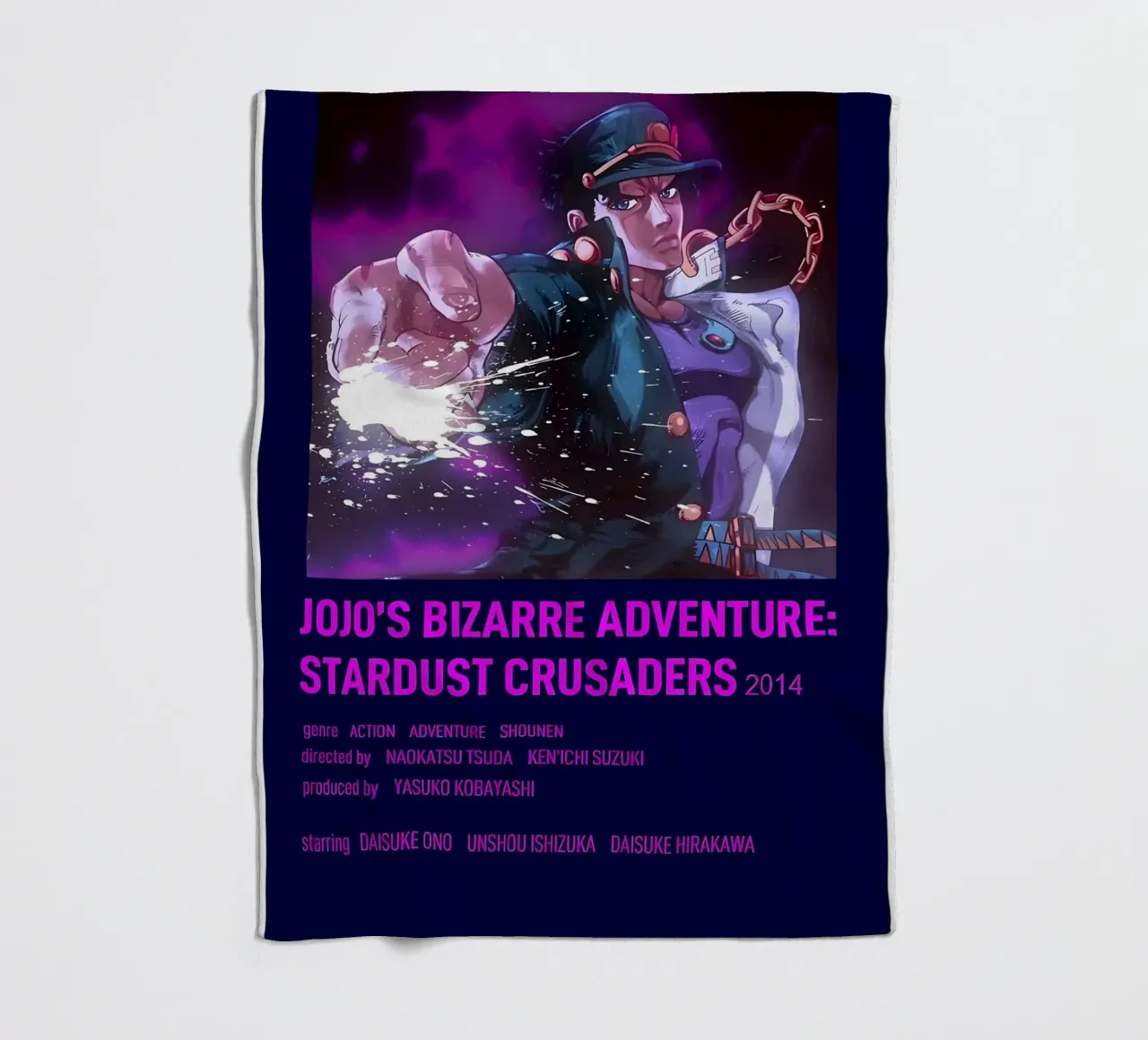 JOJO'S BIZARRE ADVENTURE STARDUST CRUSADERS 2014 coperta in pile da Totoya