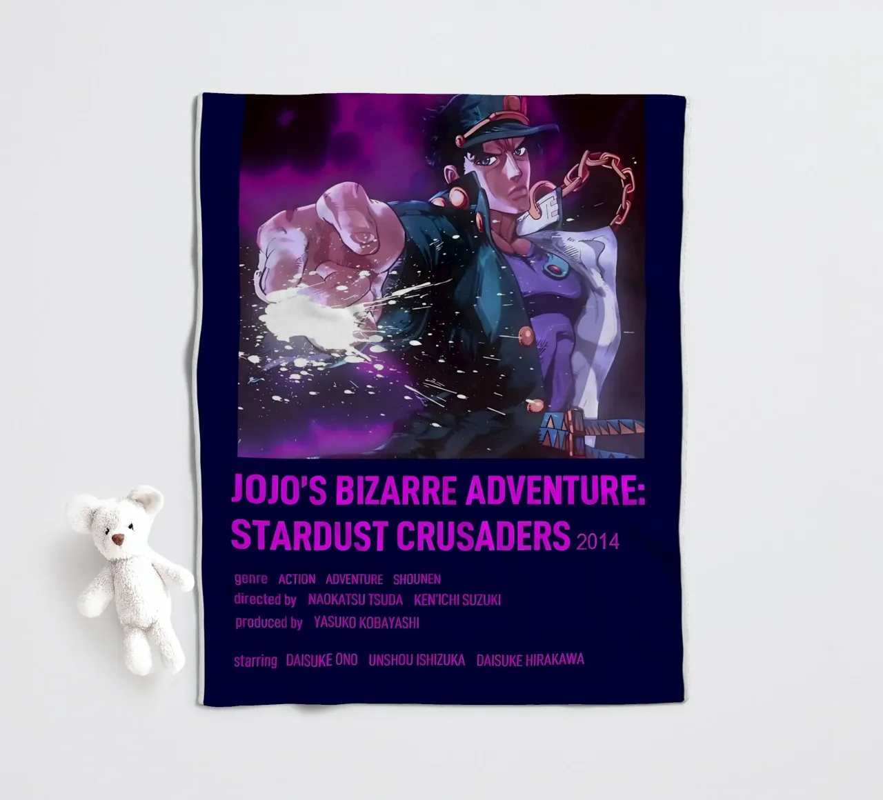 JOJO'S BIZARRE ADVENTURE STARDUST CRUSADERS 2014 coperta in pile da Totoya