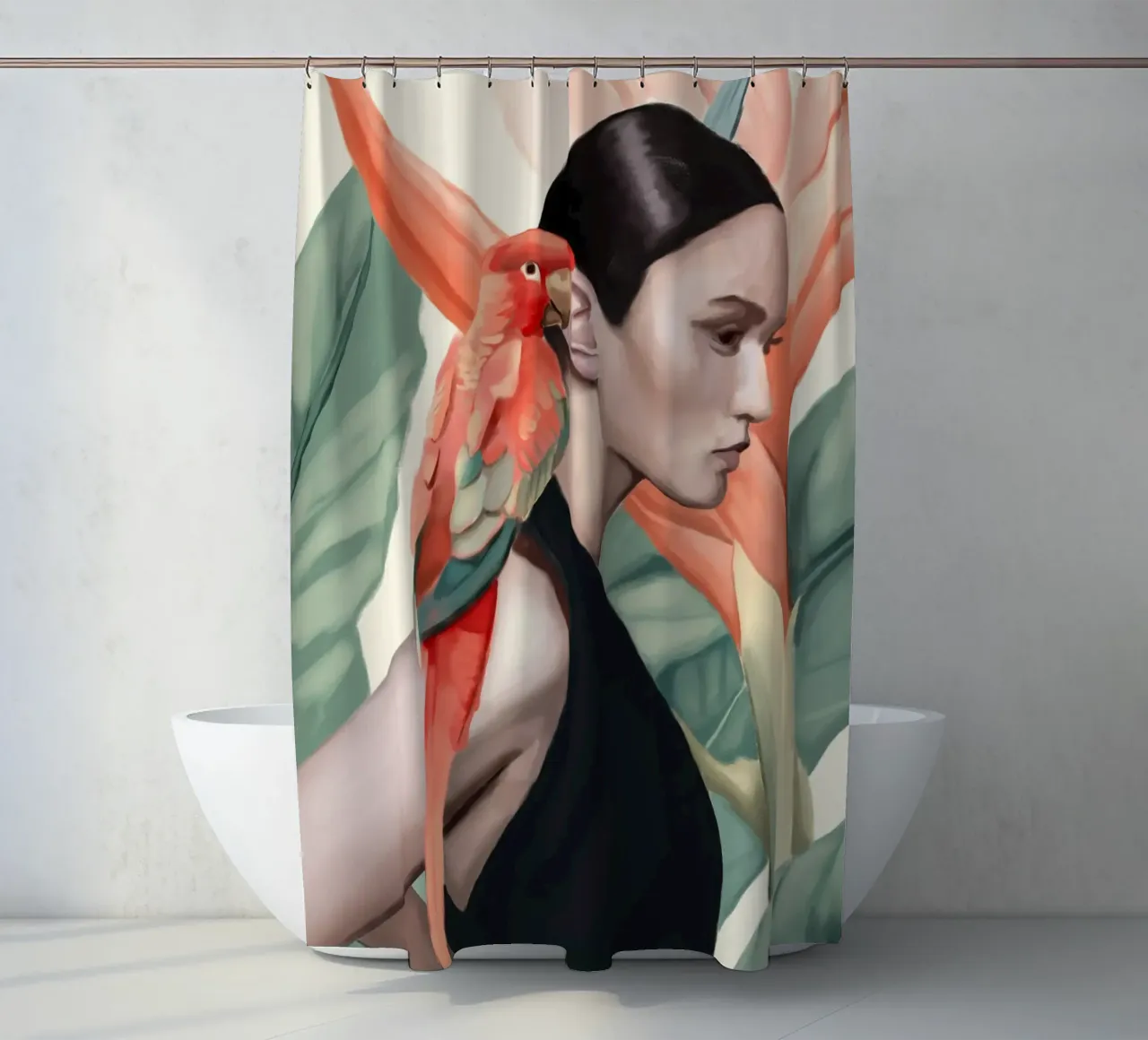 Tropic Song shower curtain by Nadjaa