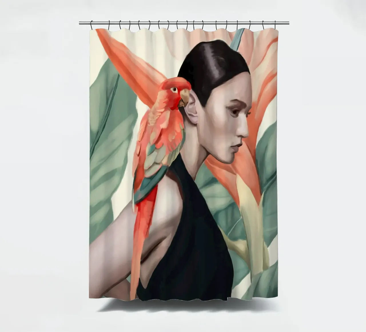 Tropic Song shower curtain by Nadjaa