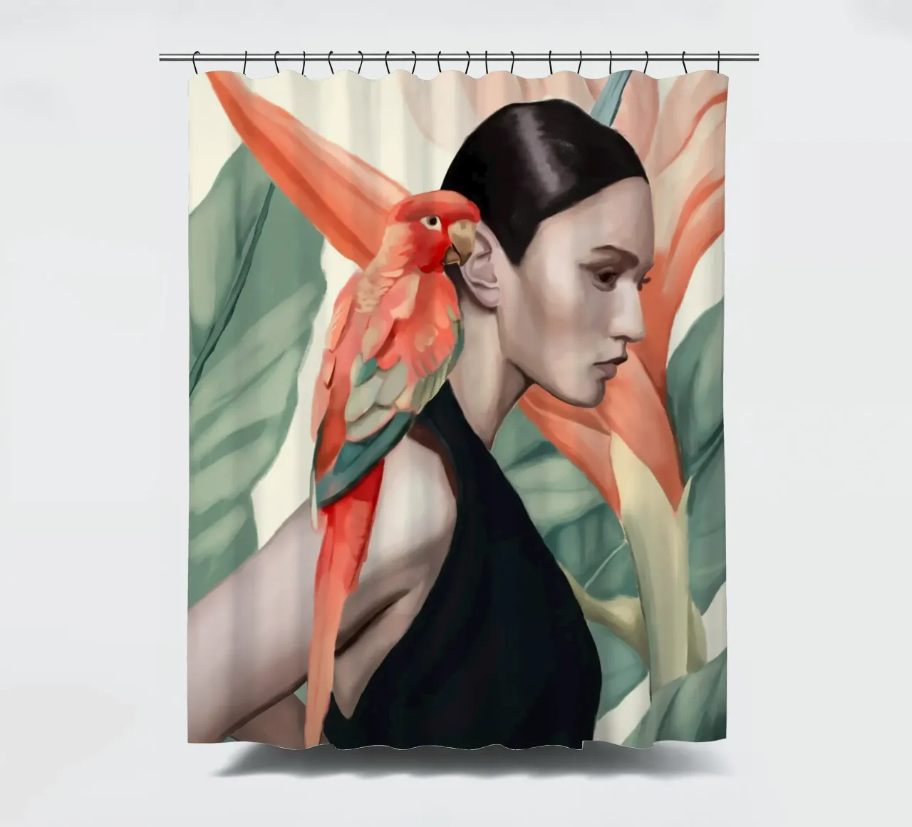 Tropic Song shower curtain by Nadjaa