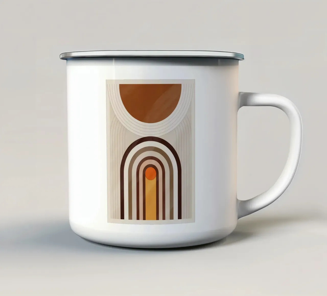Poster minimalista tazza in smalto da RJ Peterson