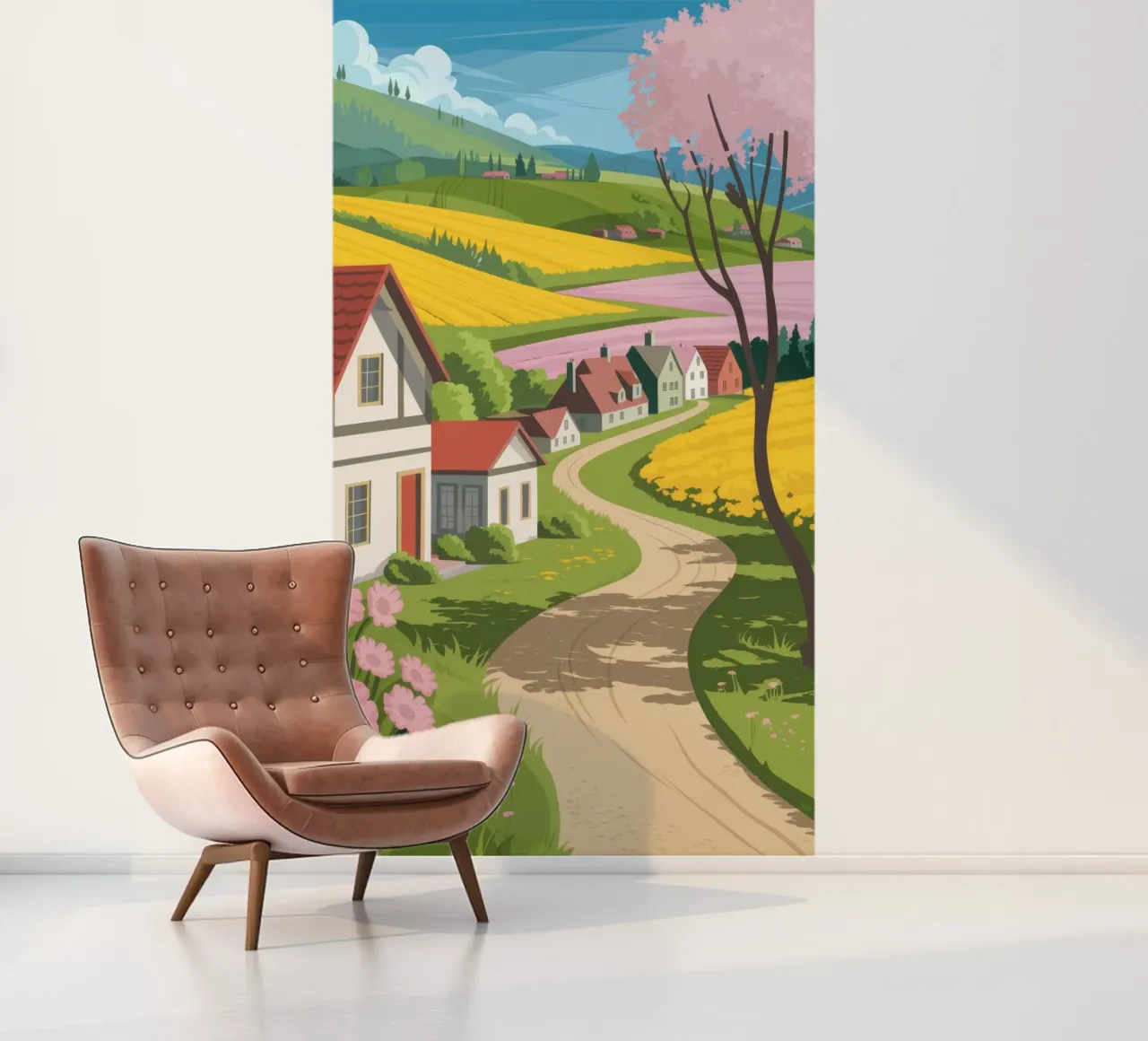 Charming Village Path photo wallpaper by Fine Sanctuary