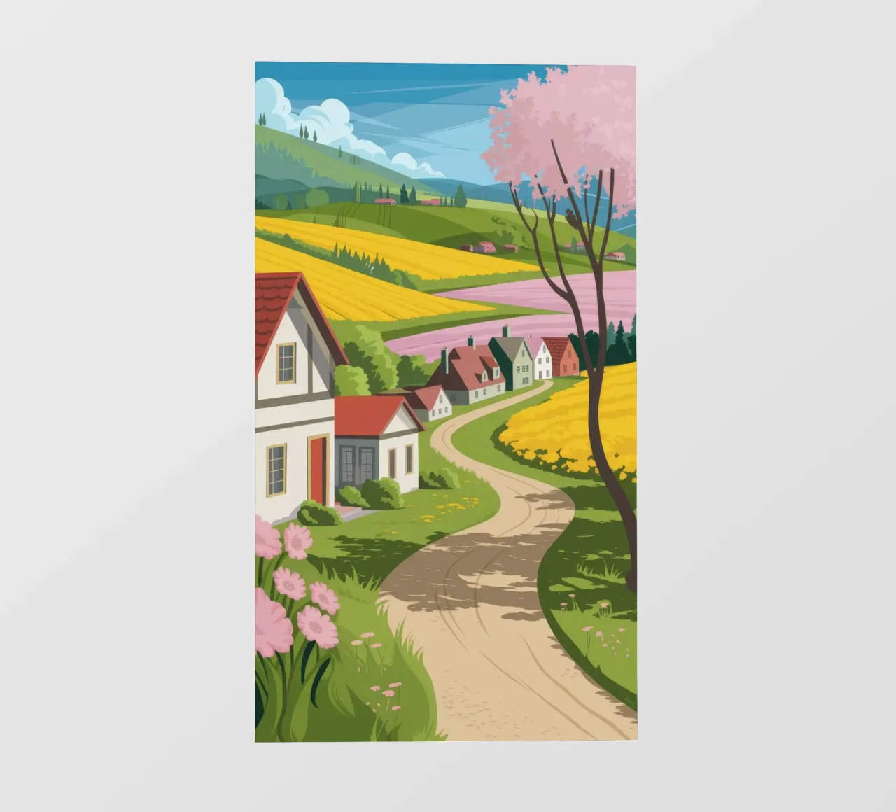 Charming Village Path photo wallpaper by Fine Sanctuary