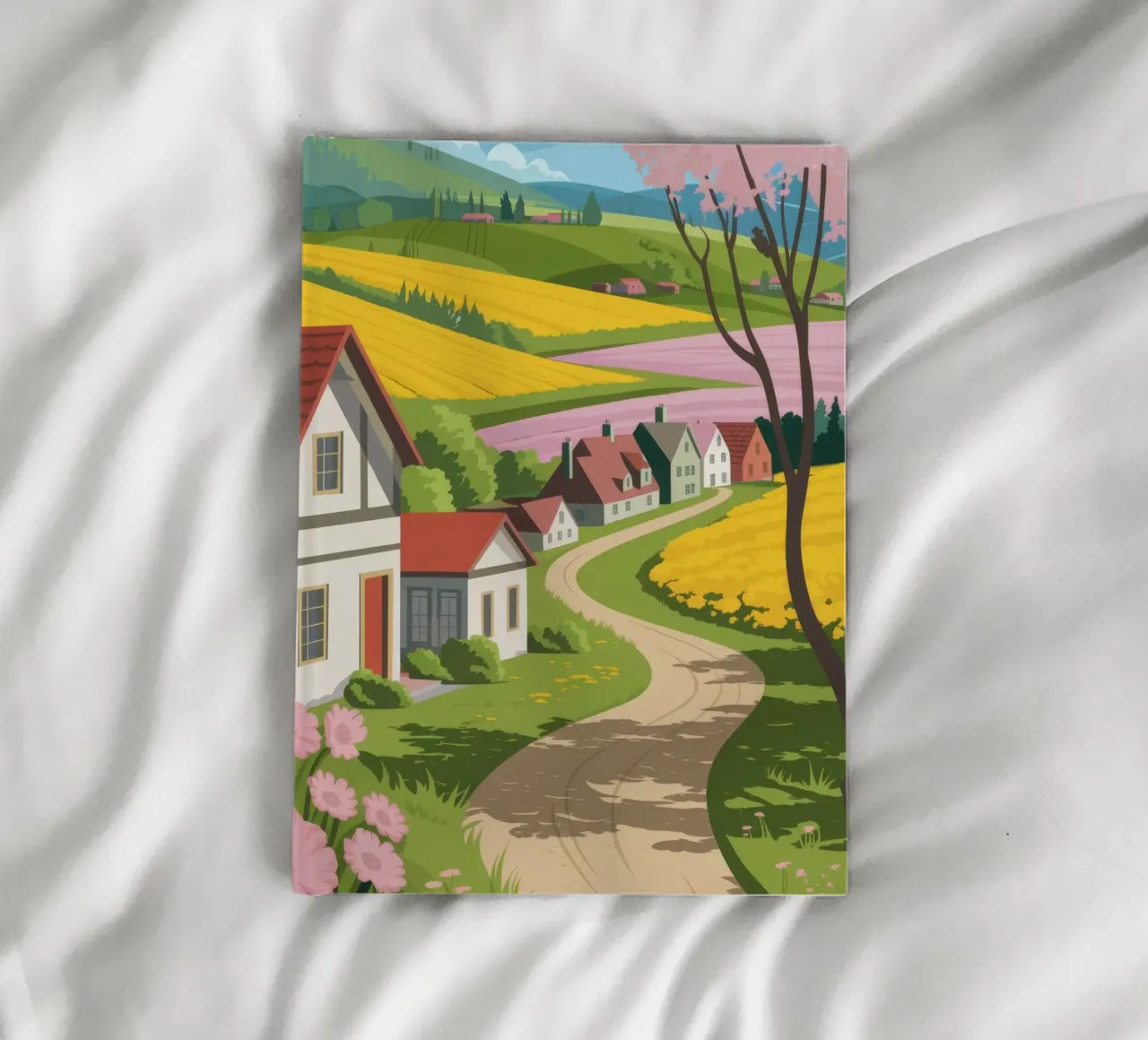 Charming Village Path notebook by Fine Sanctuary