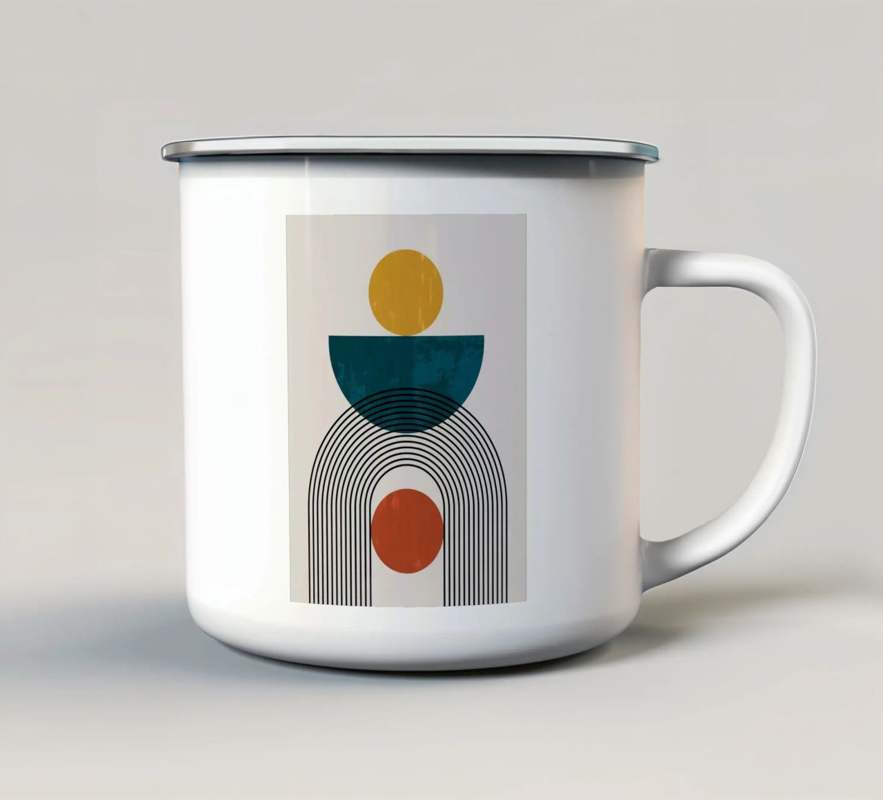 Design minimalista tazza in smalto da RJ Peterson