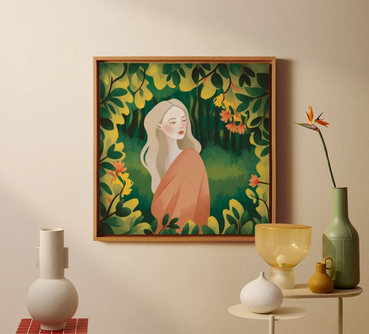 Enchanted Forest Solitude canvas with Floater frame by Fine Sanctuary