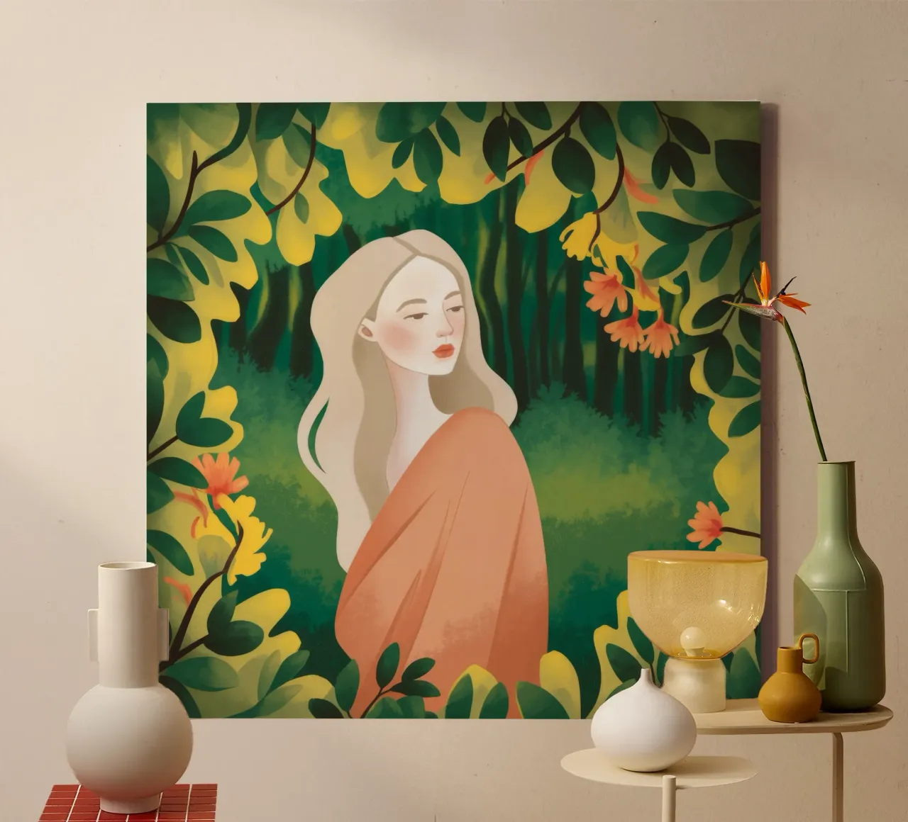 Enchanted Forest Solitude canvas with Floater frame by Fine Sanctuary