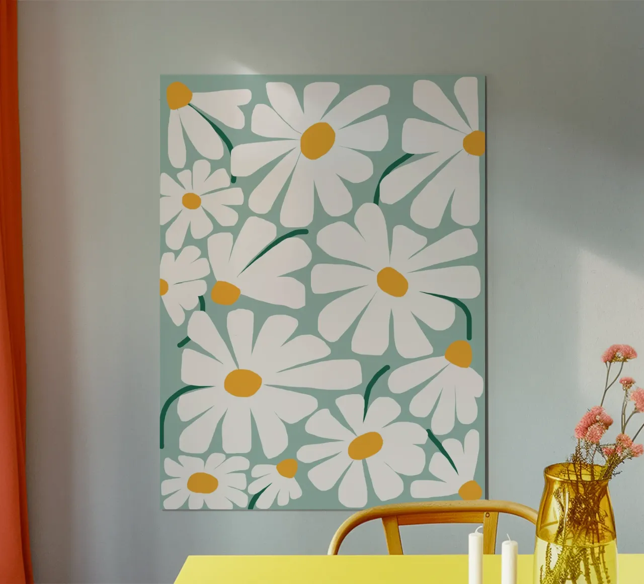 Daisy Fresh - green hahnemühle by Gale Switzer