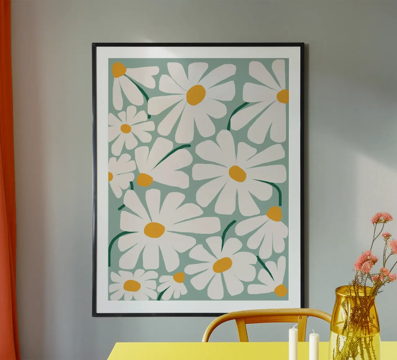 Daisy Fresh - green hahnemühle by Gale Switzer