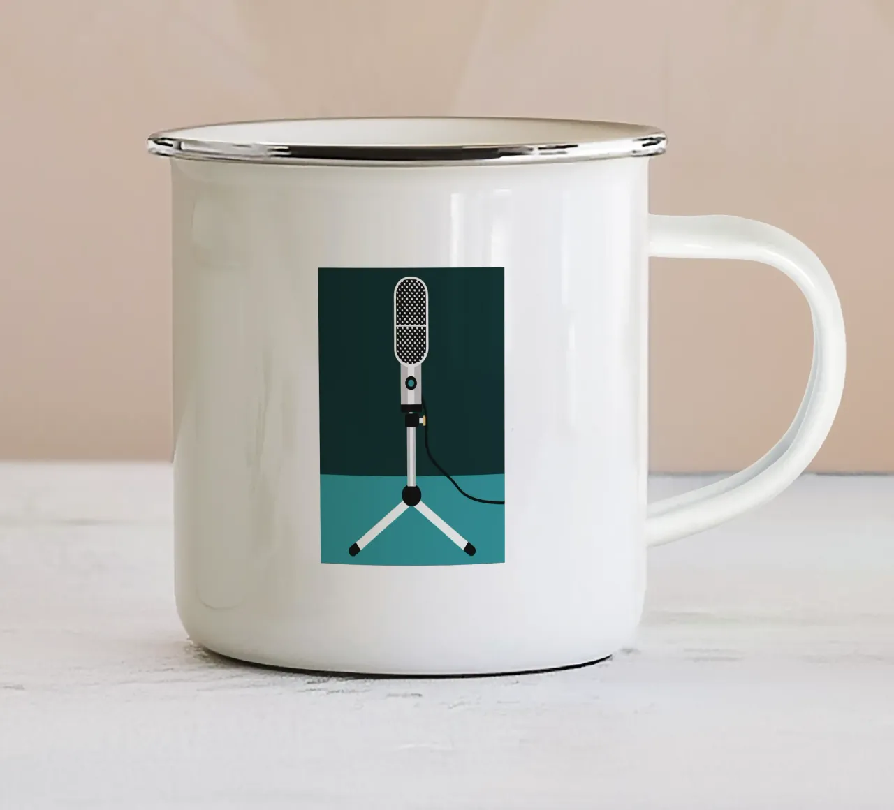 Microfono per il canto tazza in smalto da LOOK DIFFERENT
