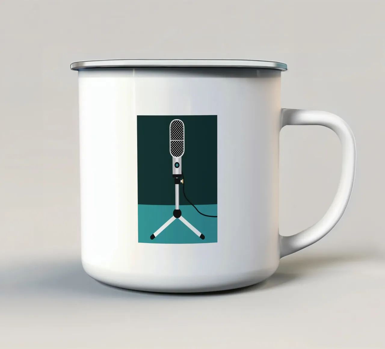 Microfono per il canto tazza in smalto da LOOK DIFFERENT