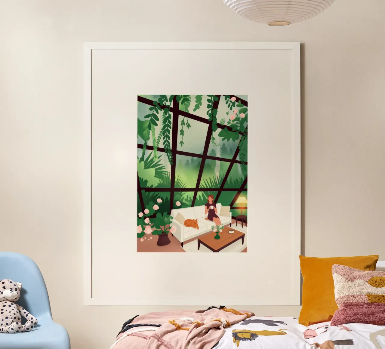 Fuga nel giardino illuminato dal sole poster da Fine Sanctuary