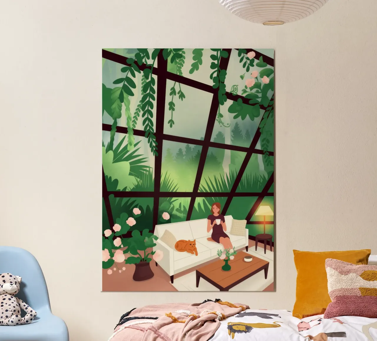 Fuga nel giardino illuminato dal sole poster da Fine Sanctuary