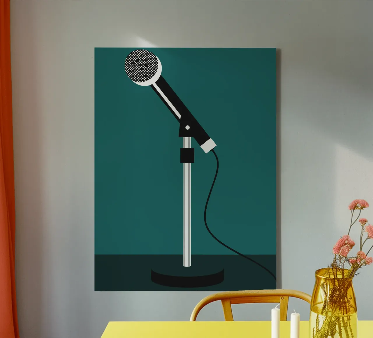 Singing Microphone canvas by LOOK DIFFERENT
