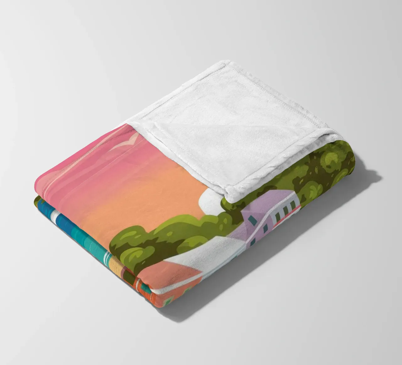 Coastal Sunset Serenity fleece blanket by Fine Sanctuary