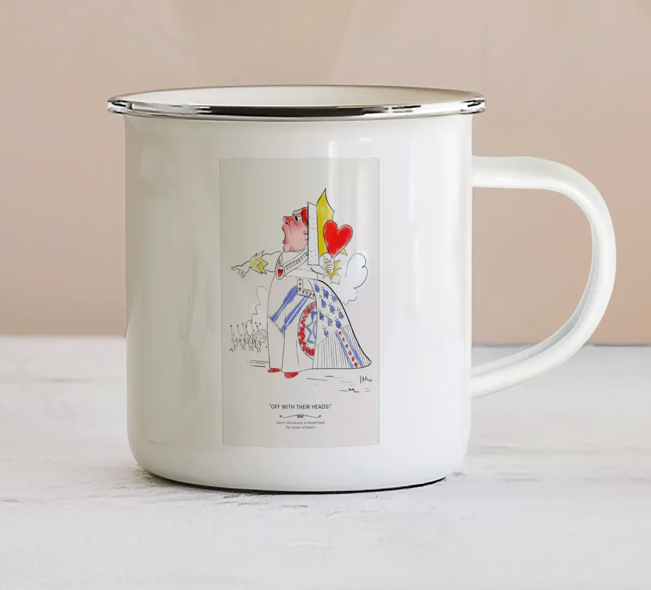The Queen Of Hearts tazza in smalto da Little Flourishes