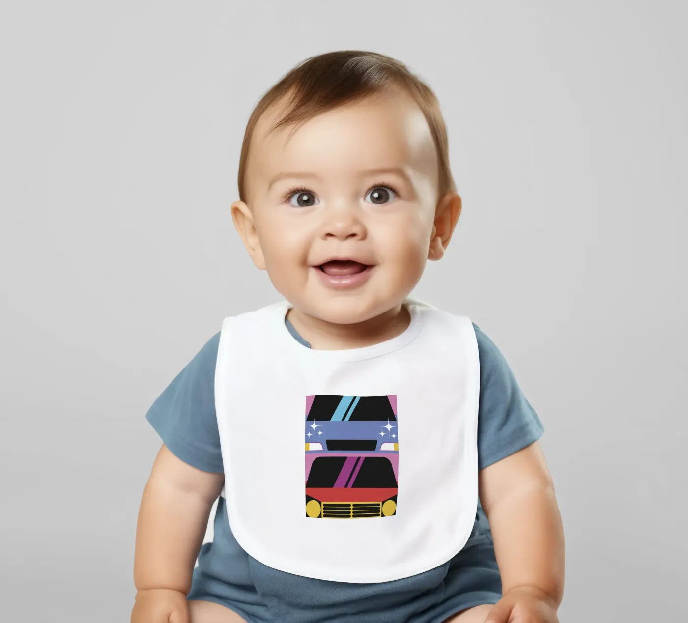 Car baby bib by LOOK DIFFERENT