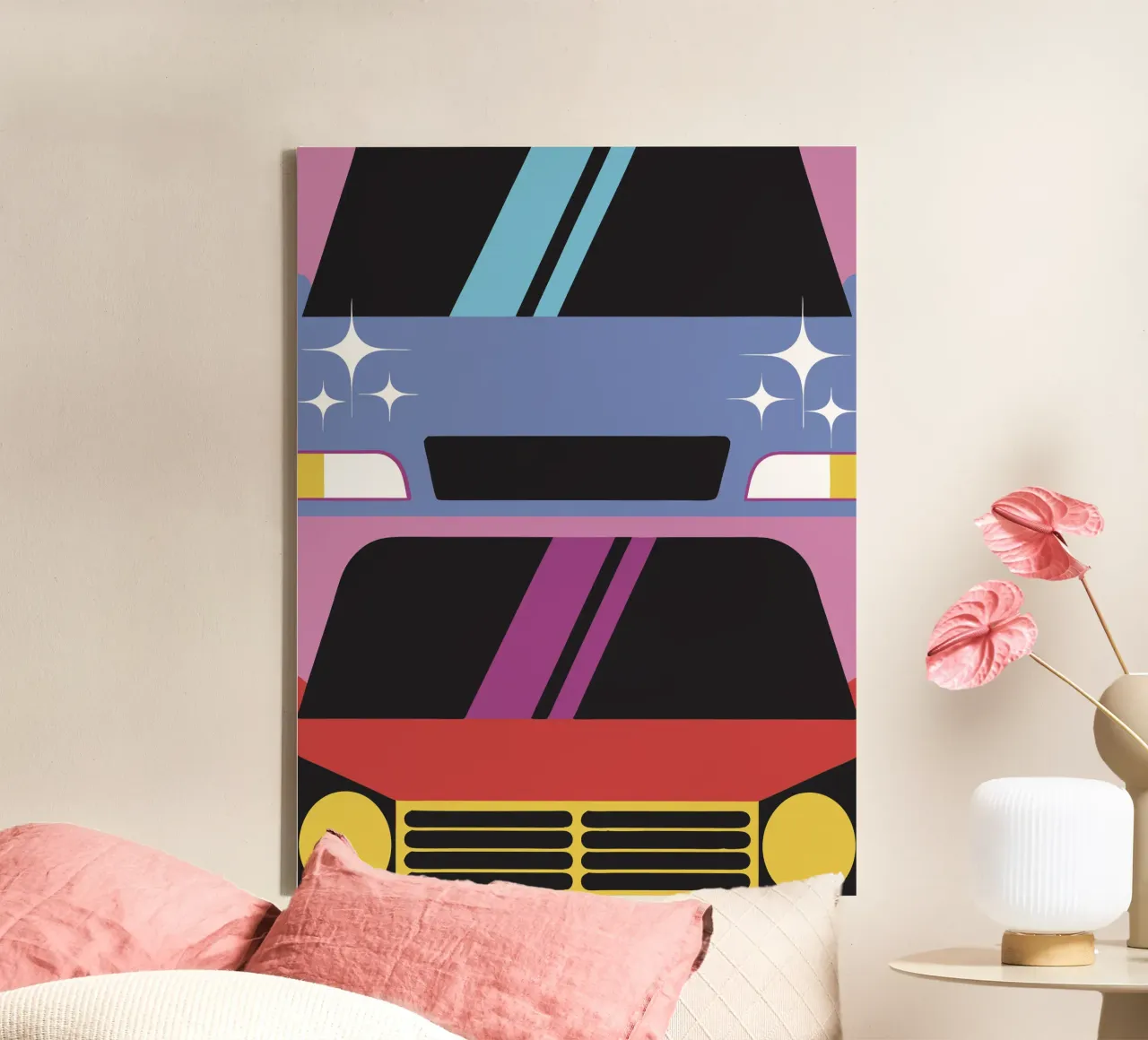 Auto canvas met Baklijst van LOOK DIFFERENT