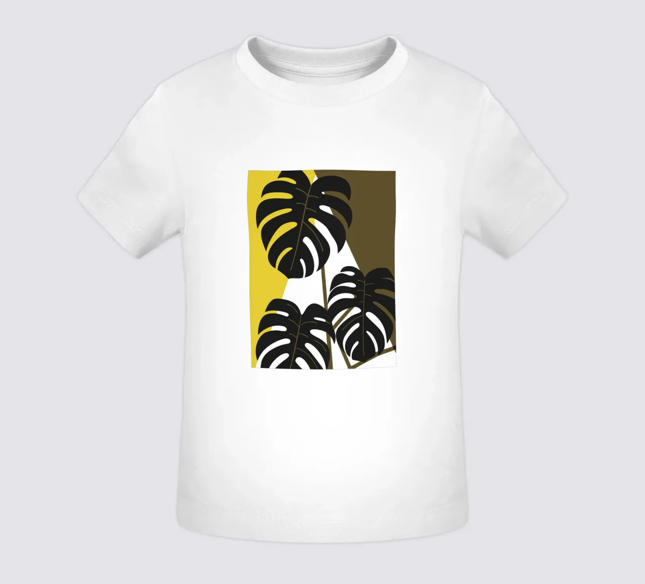 Monstera Plant baby t-shirt by LOOK DIFFERENT