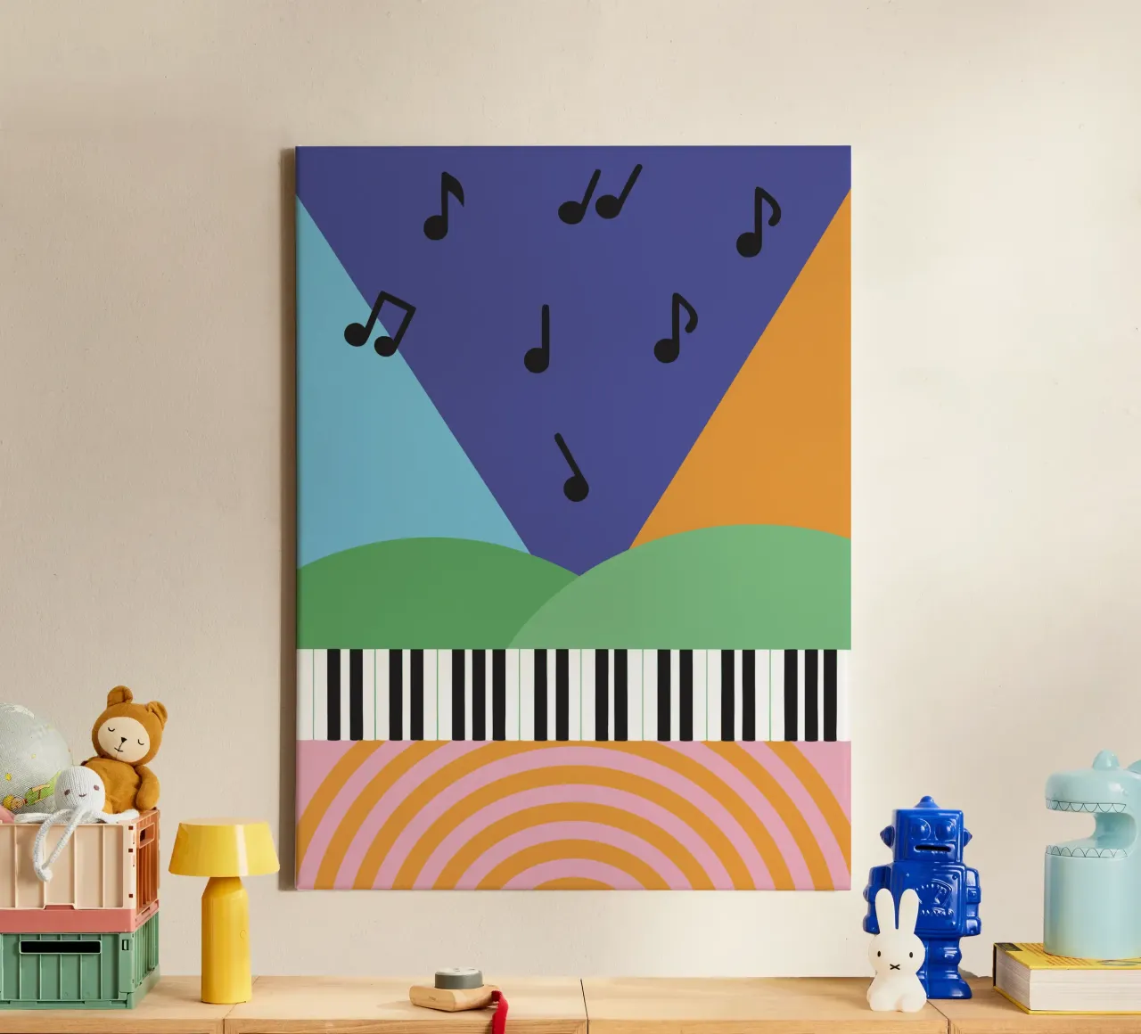 Piano Music tela con Cornice a cassetta da LOOK DIFFERENT
