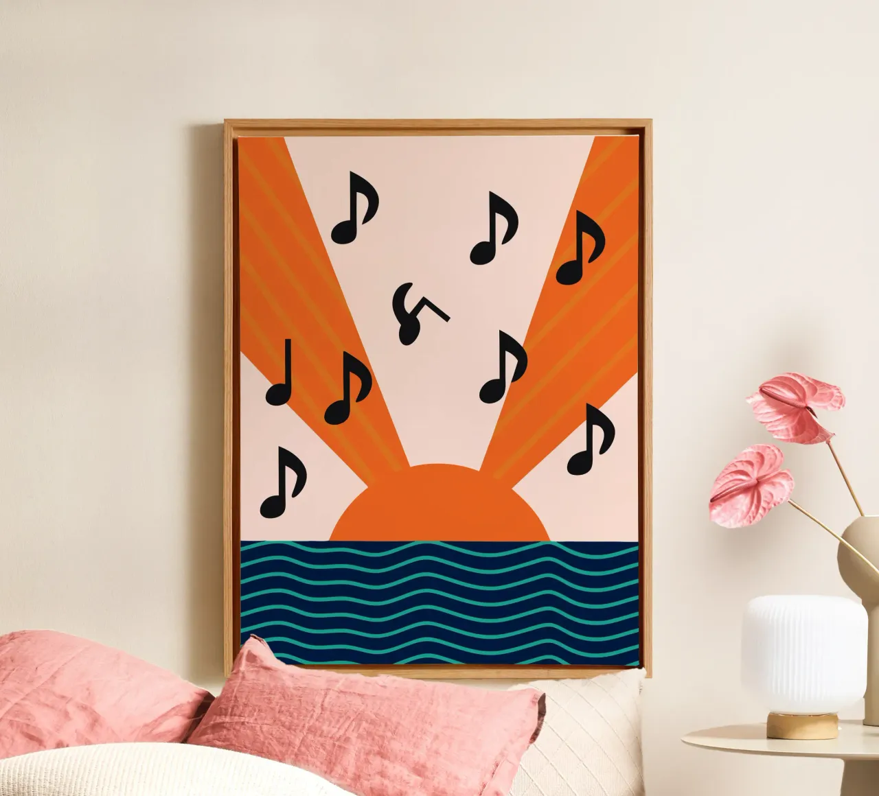 Musica strumentale tela con Cornice a cassetta da LOOK DIFFERENT