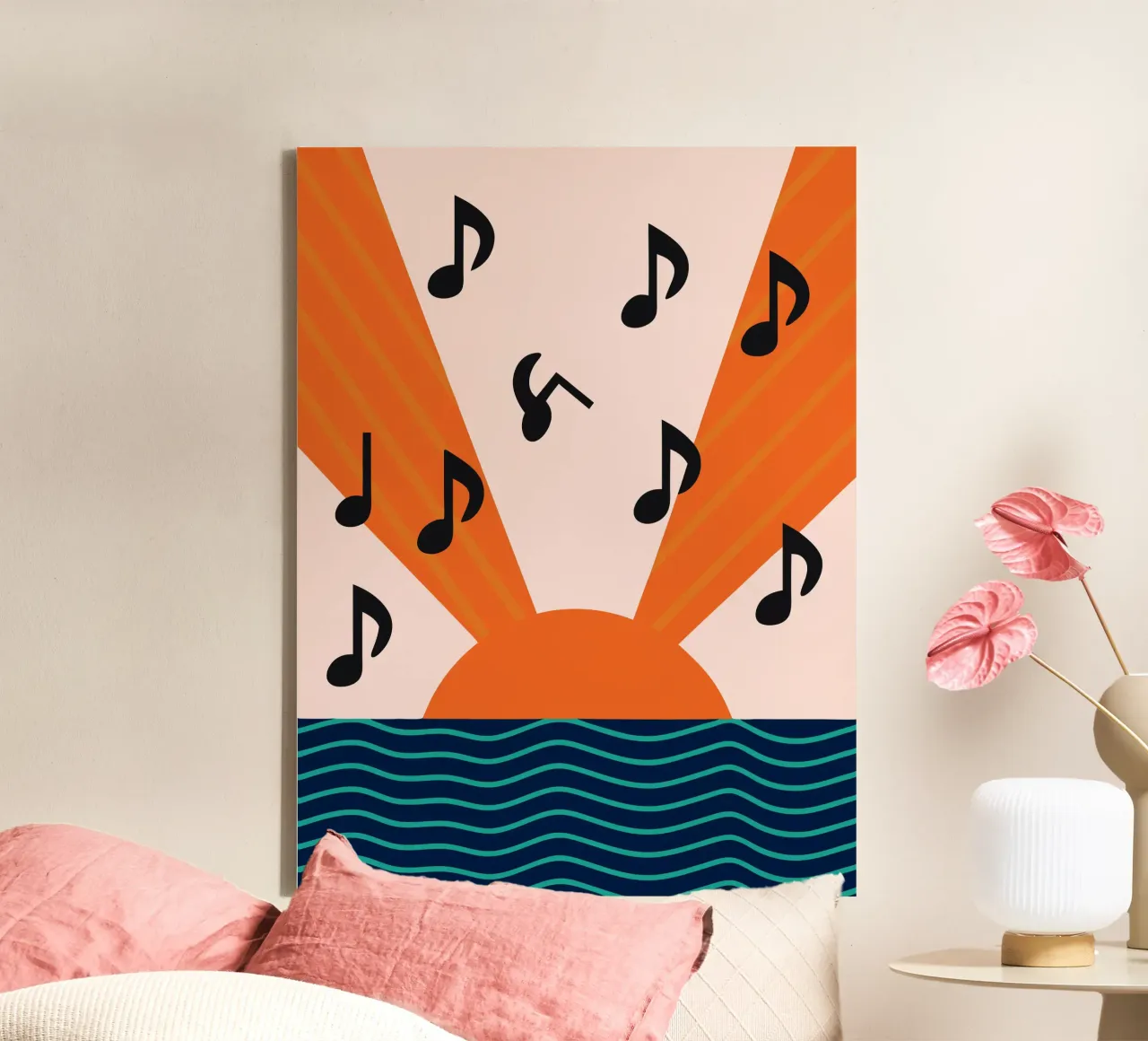 Musica strumentale tela con Cornice a cassetta da LOOK DIFFERENT
