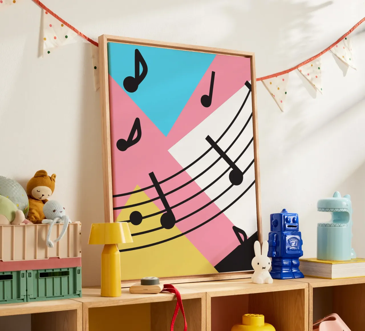 Musica strumentale tela con Cornice a cassetta da LOOK DIFFERENT