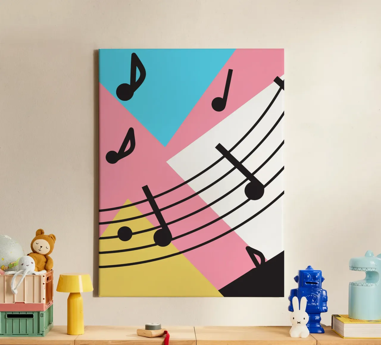 Musica strumentale tela con Cornice a cassetta da LOOK DIFFERENT