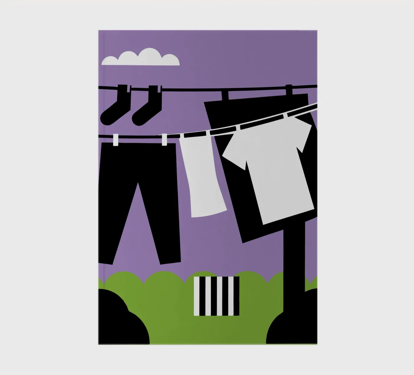 Drying Clothes notebook by LOOK DIFFERENT