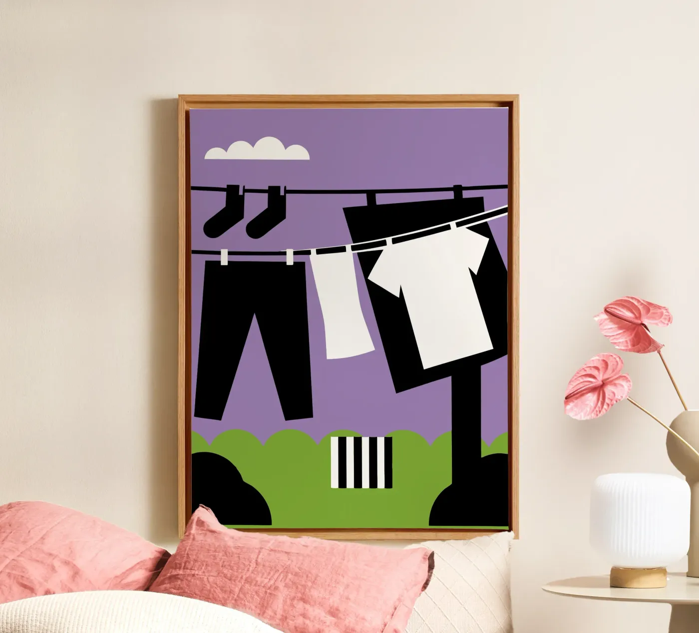 Drying Clothes canvas by LOOK DIFFERENT