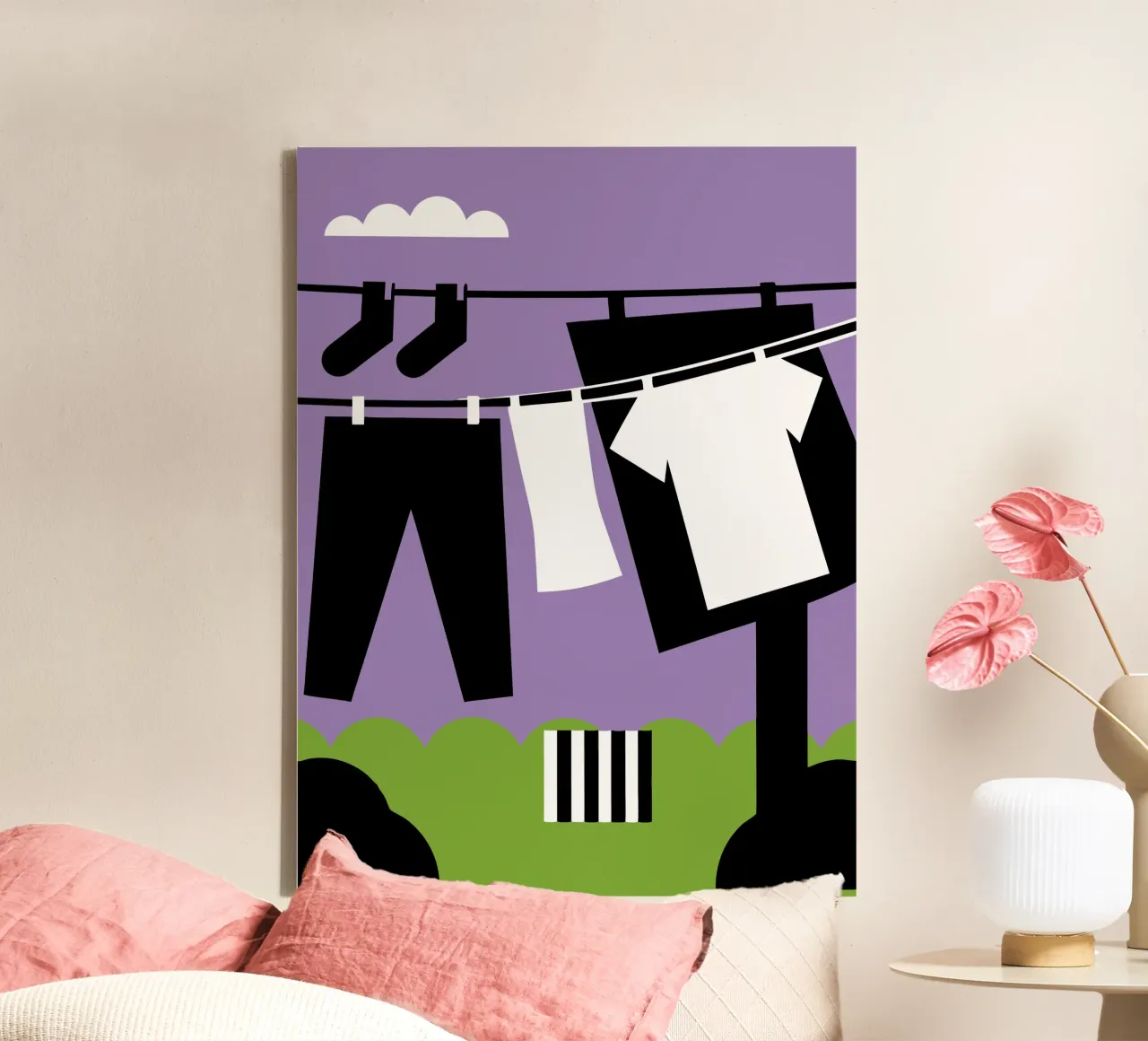 Drying Clothes canvas by LOOK DIFFERENT